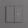 Stazione secondaria 1K/2T per interruttore scena Edue Wiser grigio scuro 