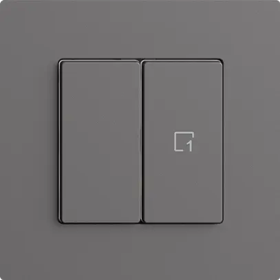 Stazione secondaria 1K/2T per interruttore scena Edue Wiser grigio scuro 