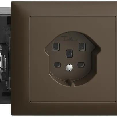 Presa INS T25 16A coffee 53mm EDIZIOdue con morsetti innest. 