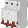 Interruttore AMD Siemens SENTRON 5TL1, 63A/250V 3L 3Ch, leva rosso, 3UM 
