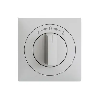 Kit frontale EDIZIOdue 1->0<-2 grigio chiaro 60×60mm per pulsante girevole 
