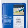 Cassetta nastro Brother FLE-2511 45×21mm×72 pezzi bianco/nero 