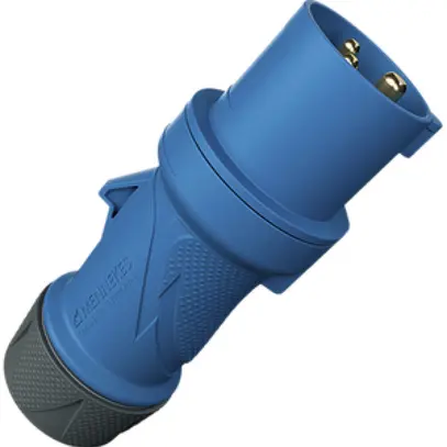 Spina mobile CEE PowerTOPXtra S 16A IP54 3P 6h 230V Ø68×163mm blu 