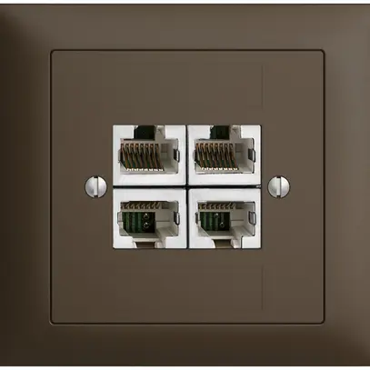 Prise INC 4×RJ45/s 4P sép.EDIZIOdue coffee ITplus 