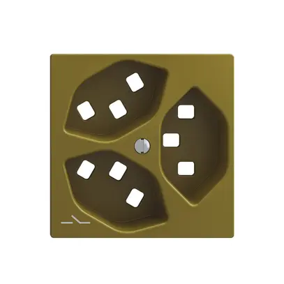 Kit de montage Feller EDIZIOdue, pour prise 3×T23 1×séparé, olive 