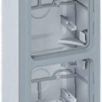 Scatola AP PLEXO 2×1 grigio 