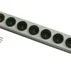 Steckdosenleiste MH 12×T13 PowerLine, Td 3×1mm², 1.5m, schwarz 