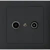 Prise de passage INC kallysto TV-R 23dB noir 