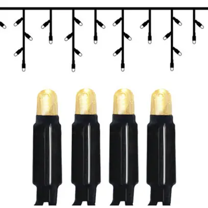 Ghirlanda luminosa System 24 Extra, 3×0.4m, nero, 1W, 49 LED, bianco caldo 