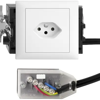 EB-Steckdose EDIZIOdue T13 L3 weiss 49…69mm Snap für Technofil 