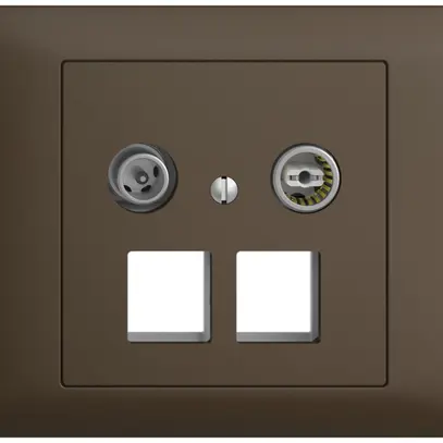 Prise multimédia 11dB INC Edue BKE, prise terminale/passage, 2×RJ45 Keystone cof 