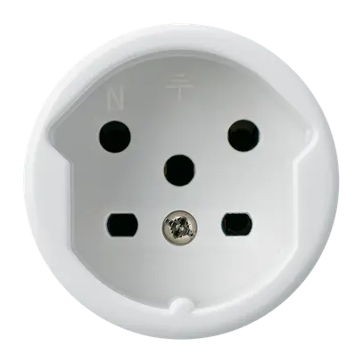 Prise HA basico type 15 avec bornes enfichables blanc 