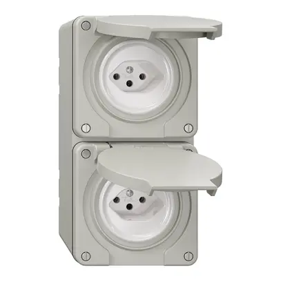 Combinaison NAP NEVO, 2×prise type 13, gris clair 