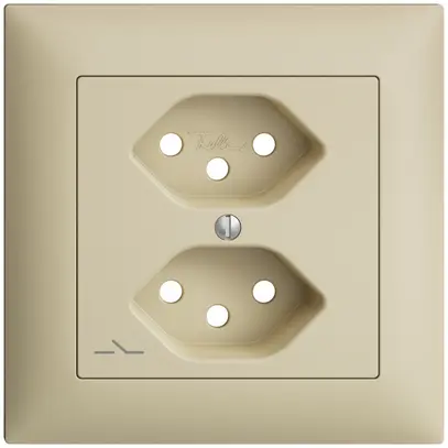 Kit frontale EDIZIOdue vanille 88×88mm 2×T13/1 