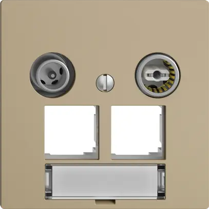 Prise multimédia EDIZIOdue F EASYNET 15dB, p.2×RJ45 S-One, sand 