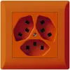 UP-Steckdose Hager kallysto.line 3×T23 C orange 