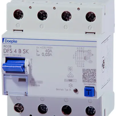 Interrupteur différentiel Doepke 40A 30mA 4L type B SK 