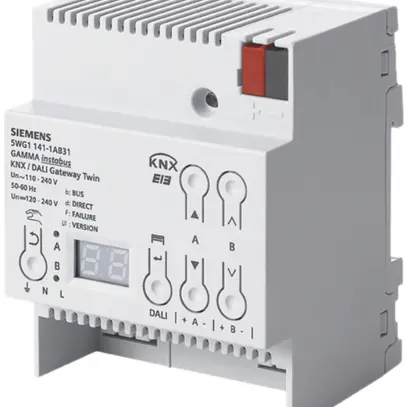 Gateway AMD KNX/DALI Siemens N141/31 Twin, 2× 64 dispositifs 