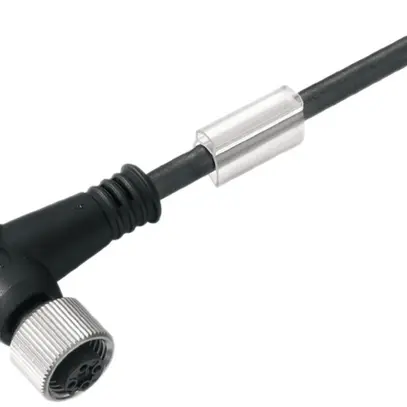 Câble Weidmüller SAIL ouvert/M12 4L 5m prise coudée PUR noir, A 