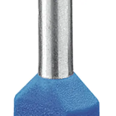 Capocorda doppio isolato PX DIN 46228 2×2.5mm² L=13mm blu 
