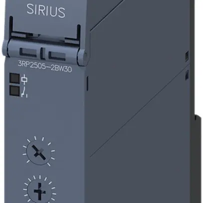 Relè a tempo Siemens SIRIUS 3RP25 12…240VUC 2C 27 funzioni a molla 