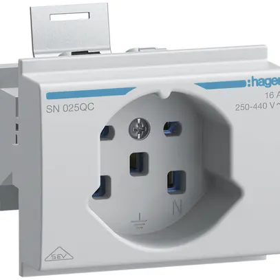 Presa INS HA tipo 25 per montaggio DIN con morsetti a innesto grigio 