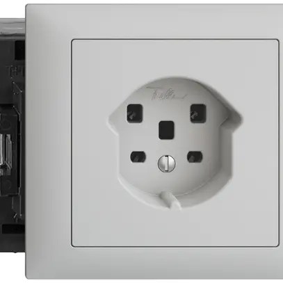 Presa INS EDIZIOdue T25 16A 53mm Snap grigio chiaro, morsetti a vite 