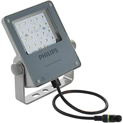 Projecteur LED Philips CoreLine 36W 4900lm 830 IP66 60°×120° 286.9×211.5mm gris 