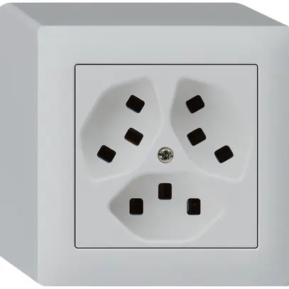 Presa AP Hager kallysto 3×T23 Q grigio chiaro 