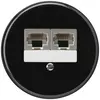 Inserto per scatola INC basico 2×RJ45s separato CUC nero 