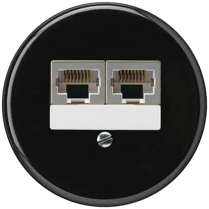 Inserto per scatola INC basico 2×RJ45s separato CUC nero 