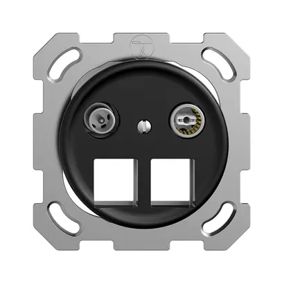 Prise multimédia 4dB Sdue QM, prise d.dérivation, p.2×RJ45 Keystone, no 