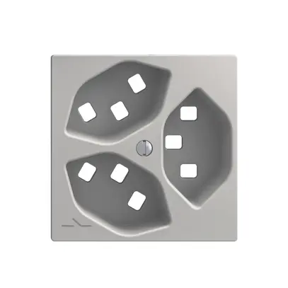 Kit de montage Feller EDIZIOdue, pour prise 3×T23 1×séparé, gris clair 