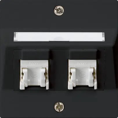 UP-Montage-Set kallysto A Kat.5e 2RJ45/u schwarz 