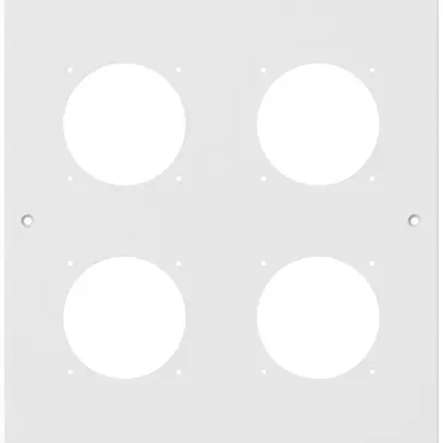 Placca d.montaggio INC robusto 4×2 alluminio, bianco 