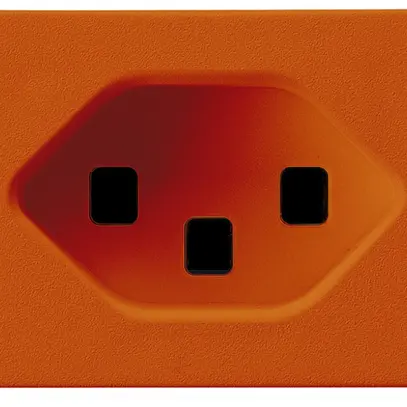 Prise INC FLF Hager type 23 orange avec bornes enfichables 