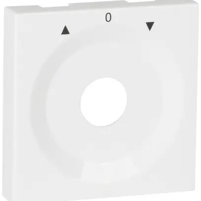 Plaque front.p.interrupteur rotatif blanc HAUT-0- basico 