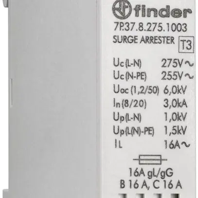 Protection surtension AMD Finder SPD type 3 pour réseaux TN-S, TT monophasé 