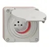 Prise NUP NEVO, 1×T15, IP55 d'après SN 441011, a.joint rouge, gris clair 