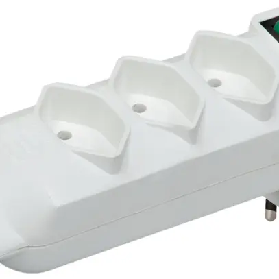 Spina multipla orientabile 4×T13 bianco 