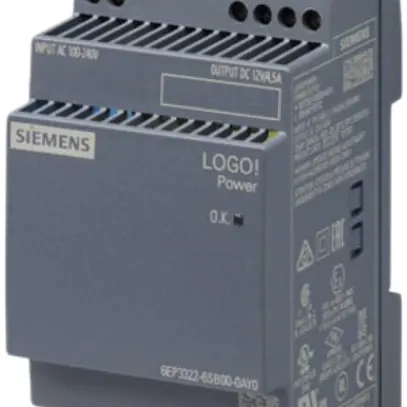 Alimentation Siemens LOGO!POWER, IN:100…240VAC, OUT:12VDC/4.5A, 3UM 