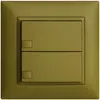 Poussoir ENC KNX 2× EDIZIOdue olive RGB sans LED 