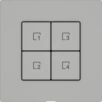 Poussoir scènes EDIZIO.liv Wiser SNAPFIX® 4 scènes 4 touches WLAN grc 