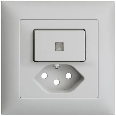 Kit frontal ENC EDIZIOdue gris clair 88×88mm T13, lentille, 