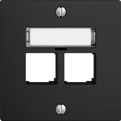 Kit di montaggio S-One EDIZIOdue F per 2×RJ45 diritto, nero 