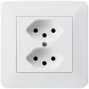 Prise ENC kallysto.trend 2×T13 blanc avec sécurité enfants 