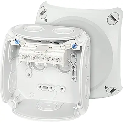 Scatola derivazione AP Hensel DK 0402 G, 5×2.5mm², grigio 