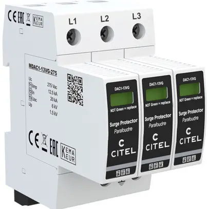 Parafoudre  Citel DAC1-13VGS-30-275 type 1+2+3, 3-pôles 