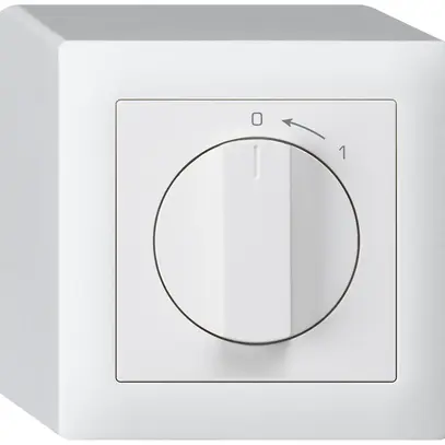 Contatto rotativo AP 0<1/1L bianco kallysto con manopola 