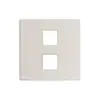 Placca frontale EDIZIOdue elegance per tasto doppio bianco artico 